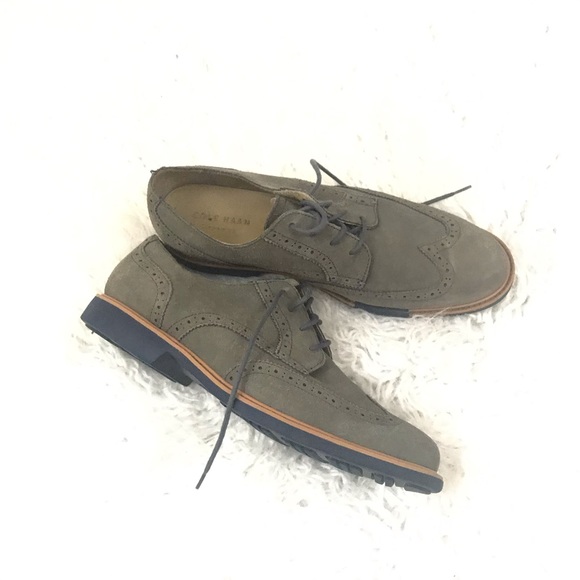 Cole Haan great Jones wingtip suede shoes size 10 main image 3